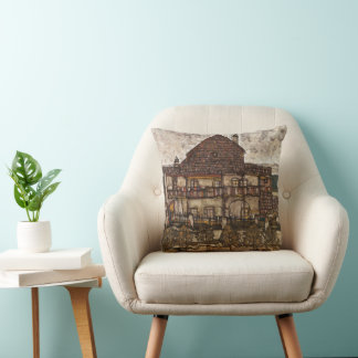 Cojín Decorativo Casa con tejado de ripias por Egon Schiele