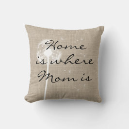 Cojín Decorativo Casa de Dandelion Rústica donde mamá es Pillow