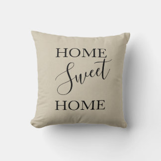 Cojín Decorativo Casa de granja Hogar dulce hogar faux linen