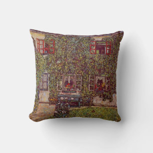 Cojín Decorativo Casa de Guardaboschi por Gustav Klimt, Arte Antigu