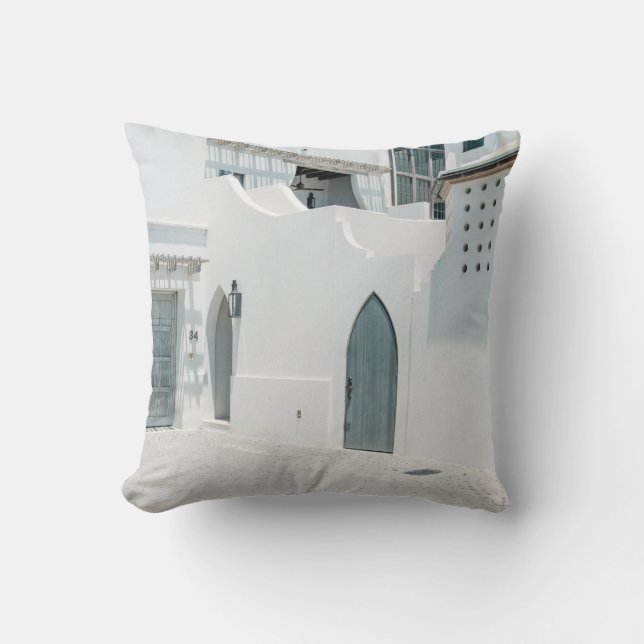 Cojín Decorativo Casa de hormigón blanco (Anverso)