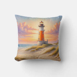 Cojín Decorativo Casa de Luz Fría junto al Agua en la Playa de Aren