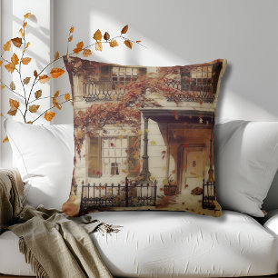 Cojín Decorativo Casa de otoño de estilo rural