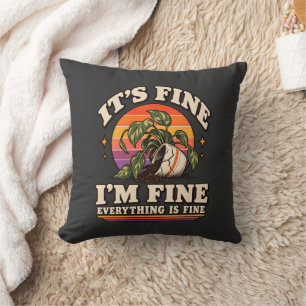 Cojín Decorativo Casa de planta de fachada fina Vibe de caos leve