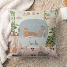 Casa de plantas acogedoras para gatos Pastel 