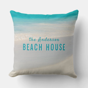 Cojín Decorativo Casa de playa tropical personalizada