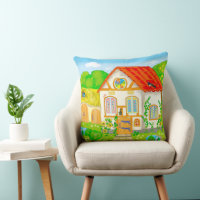 casa personalizado de cuento de hadas con techo ro
