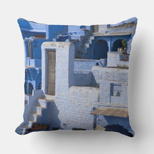 Cojín Decorativo Casa pintada de azul tradicional, Jodphur
