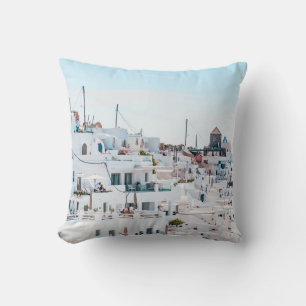 Cojín Decorativo Casas blancas de hormigón bajo el cielo azul duran