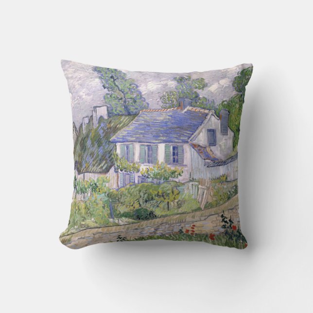 Cojín Decorativo Casas de Auvers Vincent van Gogh (Anverso)