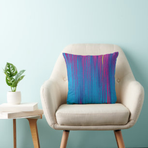 Cojín Decorativo Cascada Azul Fucsia Lavanda Sin Costuras