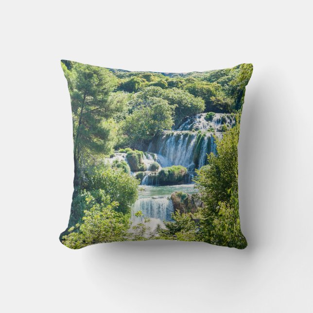 Cojín Decorativo Cascada en el Parque Nacional Krka - Dalmatia, Cro (Anverso)