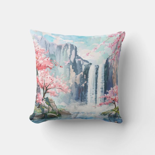 Cojín Decorativo Cascada en primavera (Anverso)