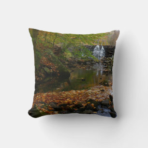 Cojín Decorativo Cascada otoño y naturaleza de Creek Pennsylvania