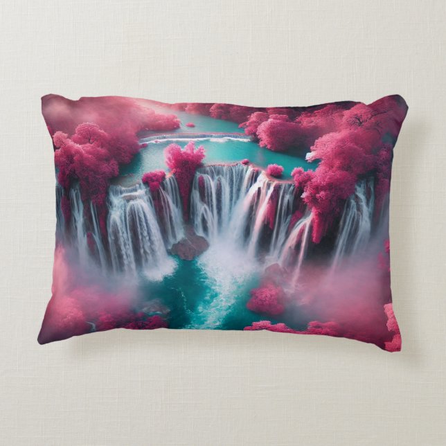 Cojín Decorativo Cascada Roja (Reverso)
