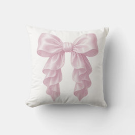 Cojín Decorativo Cascada Rosa Lazo Volante Elegante Femenina