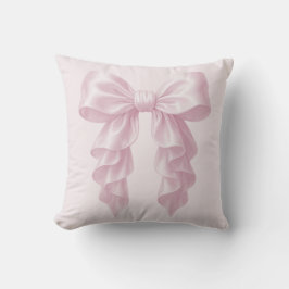 Cojín Decorativo Cascada Rosa Lazo Volante Elegante Femenina