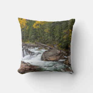 Cojín Decorativo Cascadas de Yaak en otoño en el Kootenai Nacional