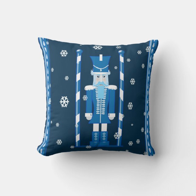 Cojín Decorativo Cascanueces azul (Anverso)