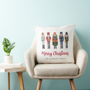 Cojín Decorativo Cascanueces lindo Feliz Navidad 