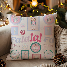 Cojín Decorativo Cascanueces Retro Pastel Navideño Divertido