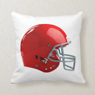 Cojín Decorativo Casco de fútbol americano rojo brillante