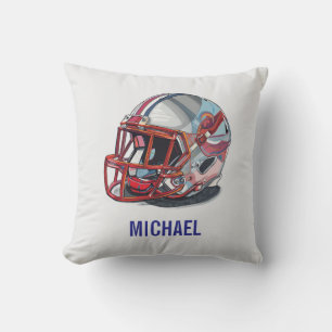 Cojín Decorativo Casco de fútbol arte pop motivacional nombre
