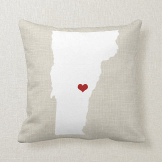 Cojín decorativo casero 16" del estado de Vermont