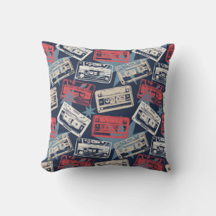 Cojín Decorativo Casetes antiguos de música vintage impecables