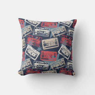 Cojín Decorativo Casetes antiguos de música vintage impecables
