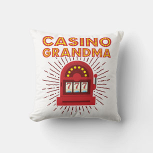 Cojín Decorativo Casino Grandma Slot Machine Gambling Abuela
