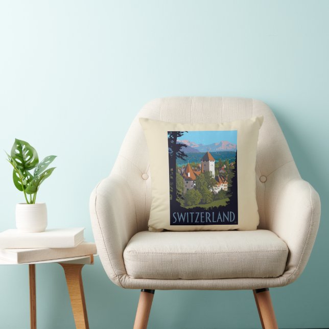 Cojín Decorativo Castillo de Chillon | Suiza (Silla)