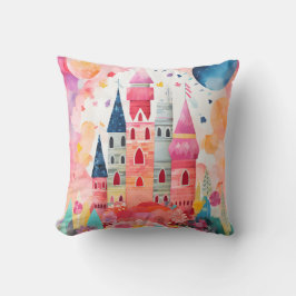 Cojín Decorativo Castillo de Cuento de Hadas Personalizado