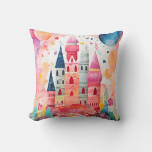 Cojín Decorativo Castillo de Cuento de Hadas Personalizado
