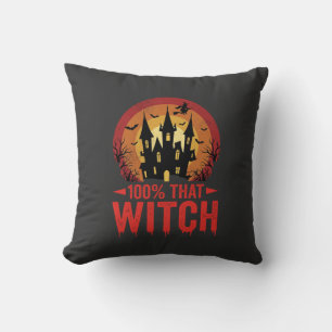 Cojín Decorativo Castillo de Halloween de Esa Bruja 100%