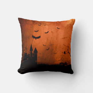Cojín Decorativo Castillo espeluznante de noche de Halloween 🎃