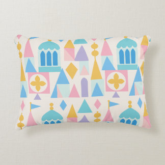 Cojín Decorativo Castillo geométrico de cuento de hadas pastel capr