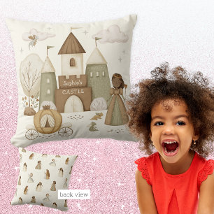 Cojín Decorativo Castillo Princesa con nombre