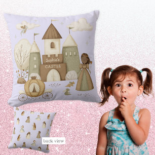 Cojín Decorativo Castillo Princesa con nombre