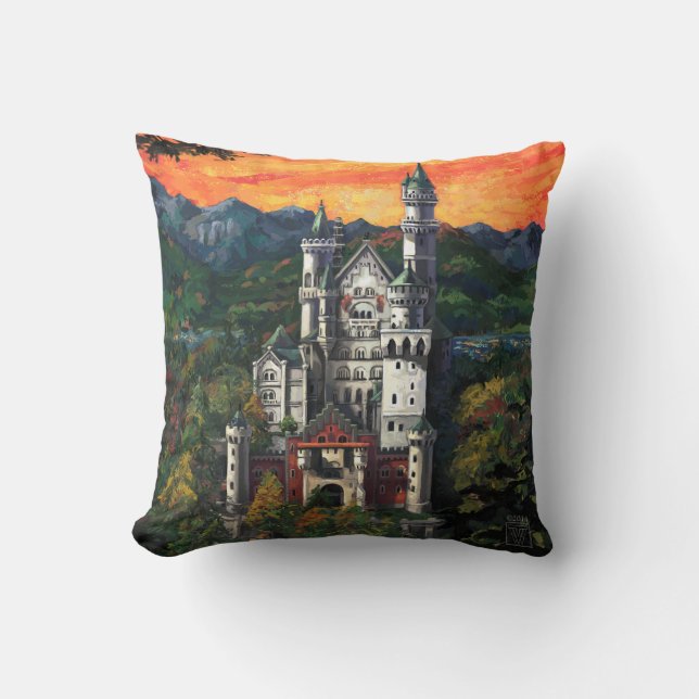 Cojín Decorativo Castillo Schloss Neuschwanstein (Anverso)