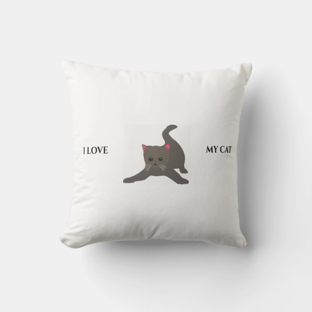 Cojín Decorativo CAT arroja almohada. (Anverso)