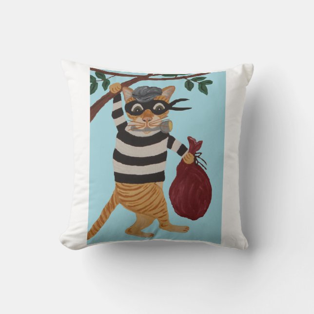 Cojín Decorativo Cat Burglar Throw Pillow (Anverso)
