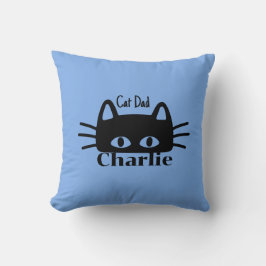 Cojín Decorativo Cat Dad custom cat name
