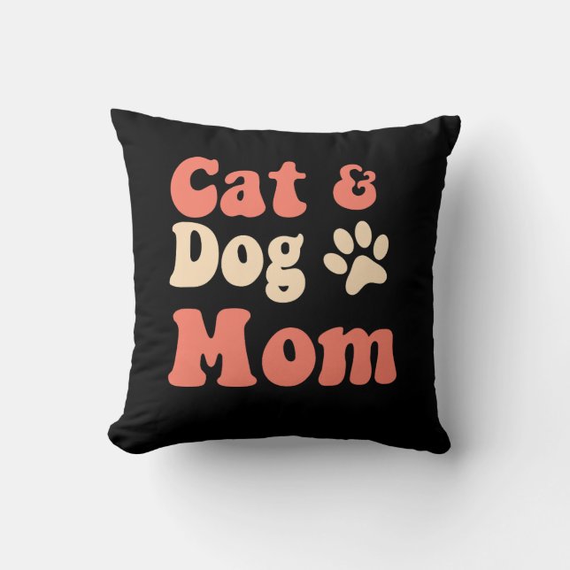 Cojín Decorativo Cat Dog Mom (Anverso)