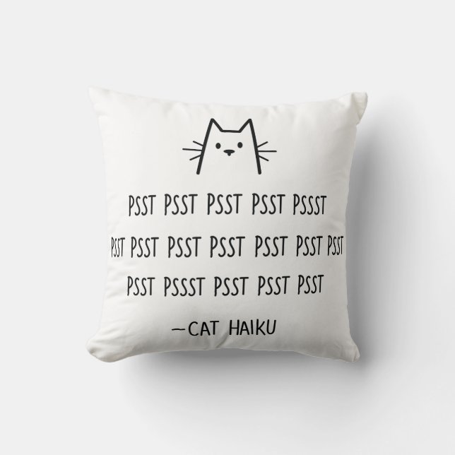 Cojín Decorativo Cat Haiku Pillow (Anverso)