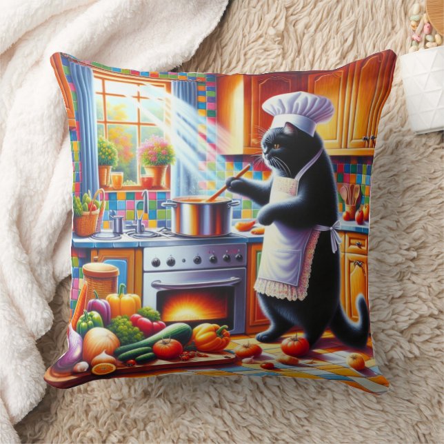 Cojín Decorativo Cat in the kitchen (Manta)