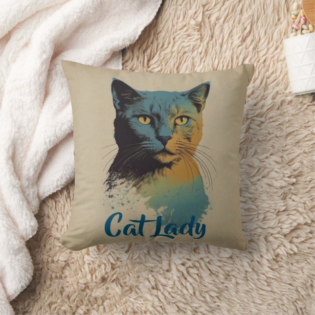 Cojín decorativo Cat Lady (Manta)