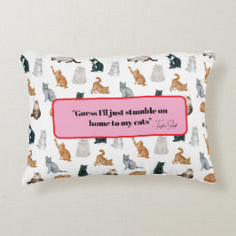 Cojín Decorativo Cat Lady Accent Pillow