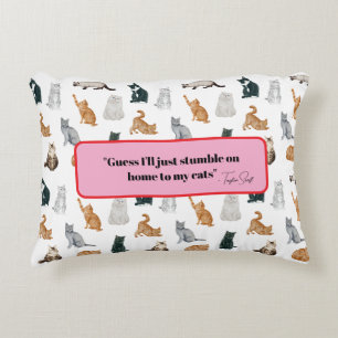 Cojín Decorativo Cat Lady Accent Pillow