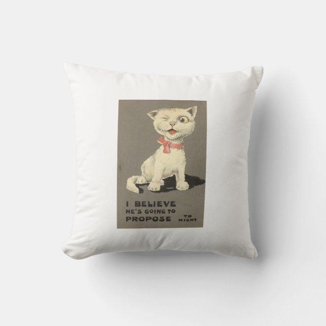 Cojín Decorativo Cat Lover arroja Pillow (Anverso)